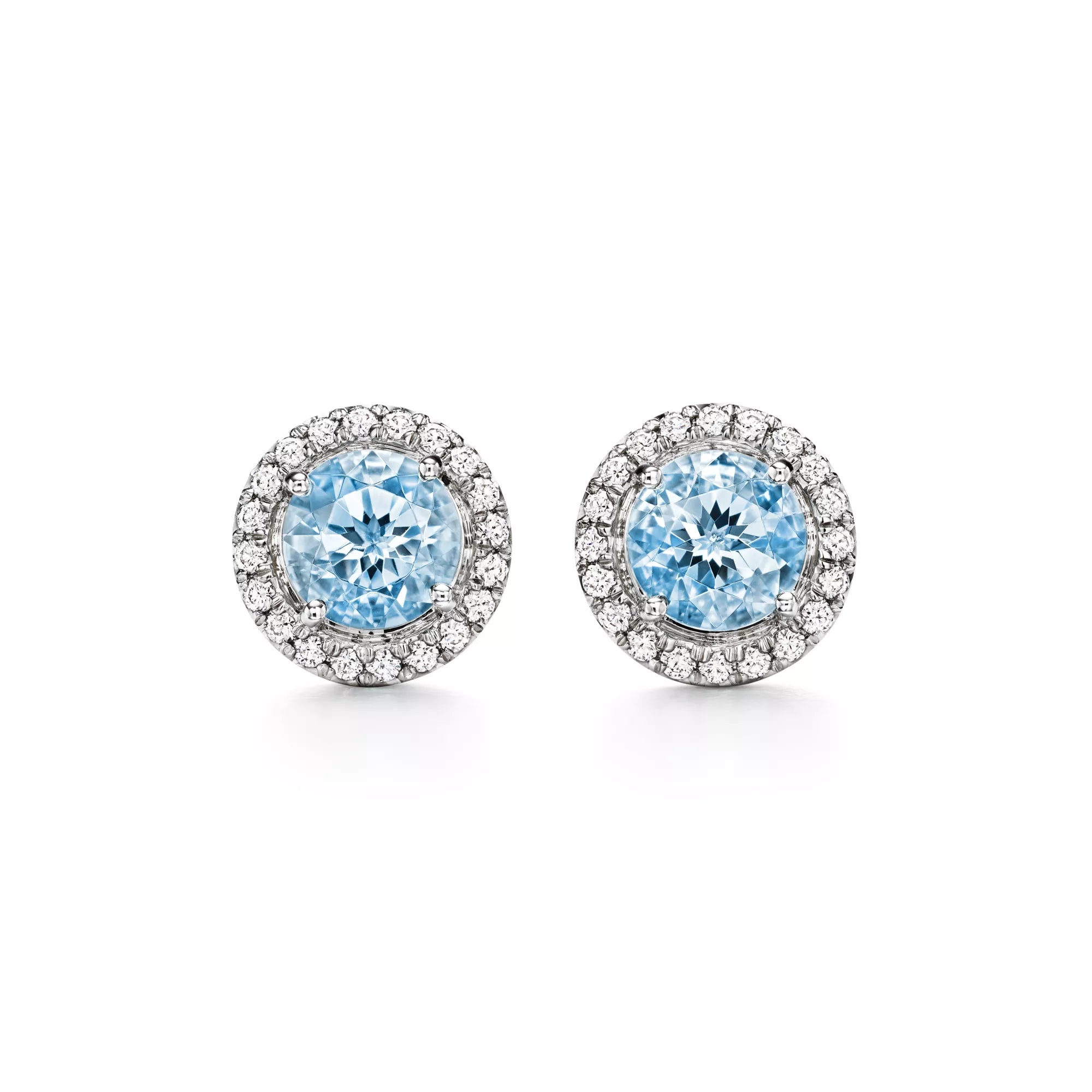 Tiffany Soleste® Earrings in Platinum with Aquamarines