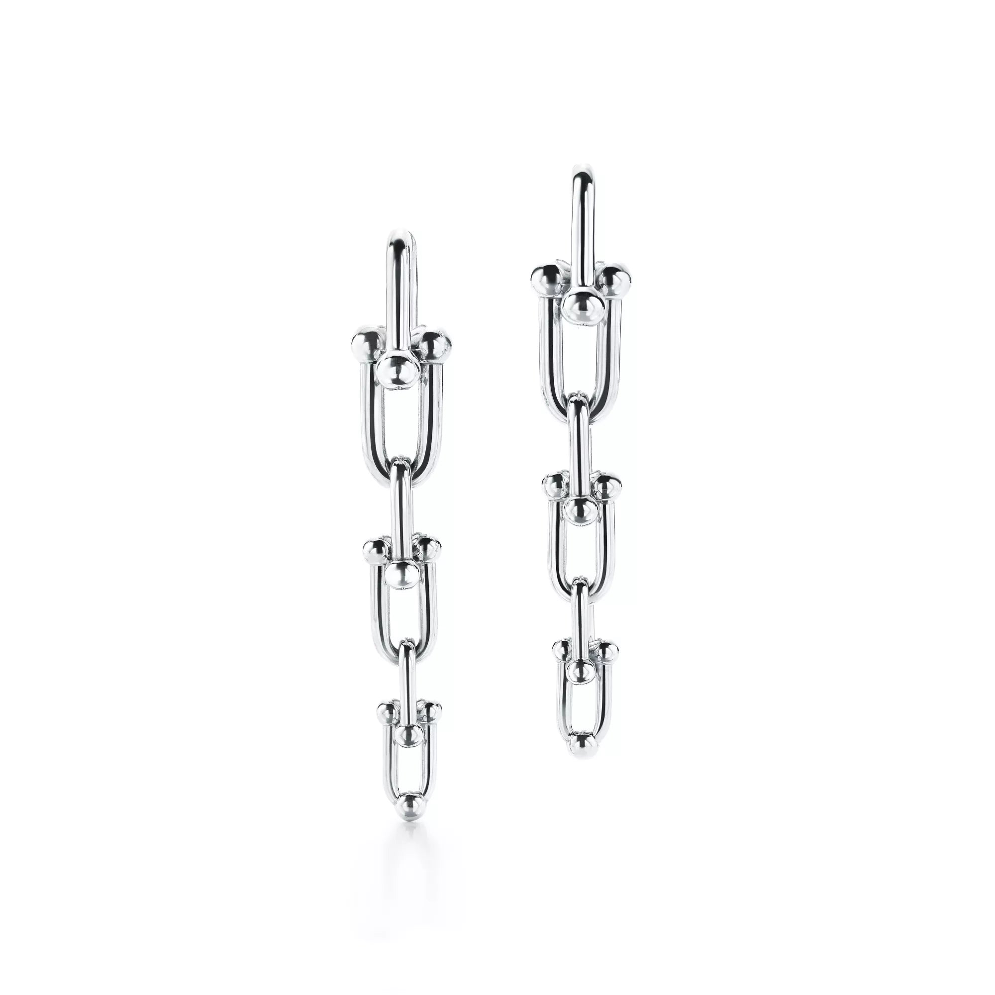 Tiffany HardWear Graduated Link Earrings in Sterling Silver