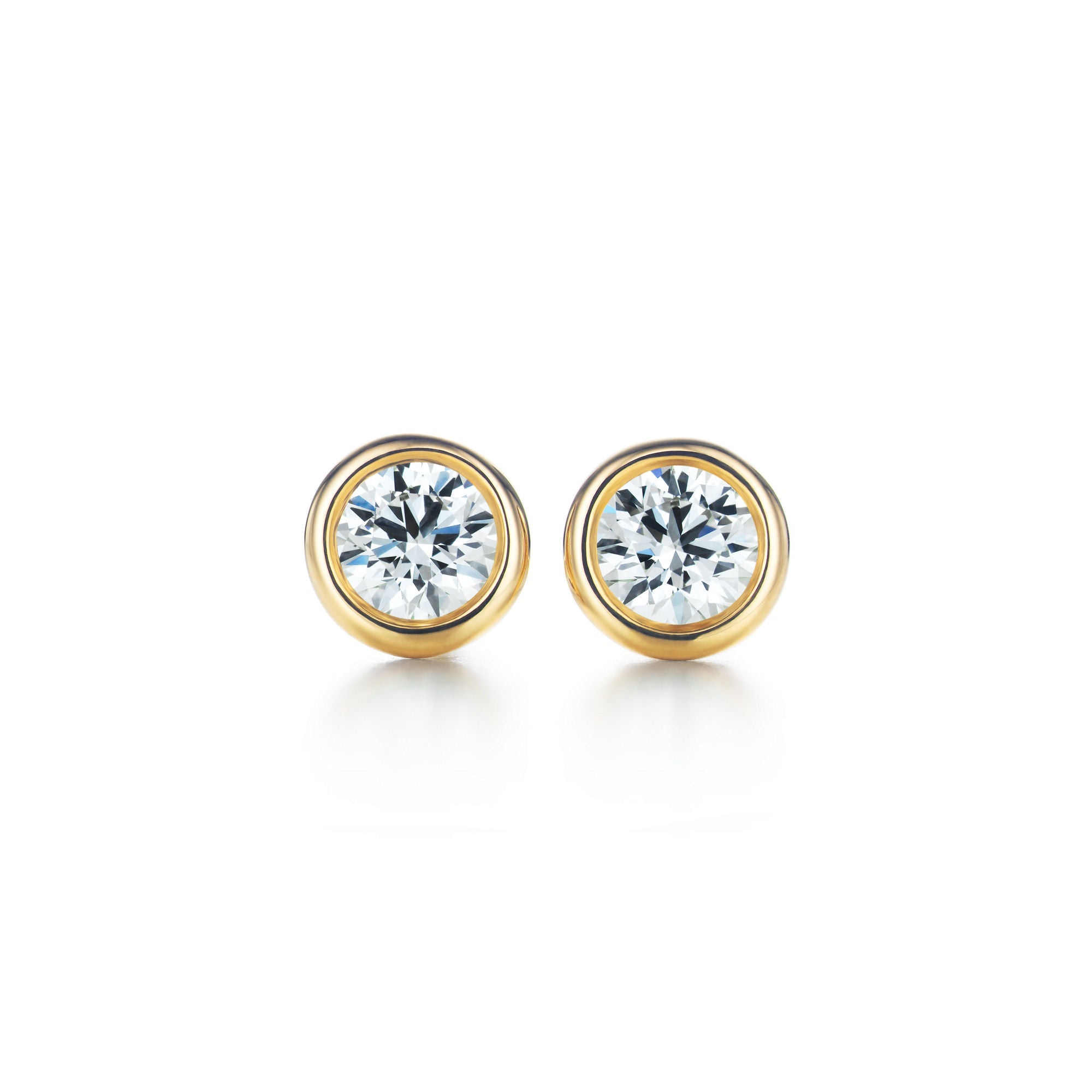 Round Diamonds Silver Earrings – 925 Sterling Silver