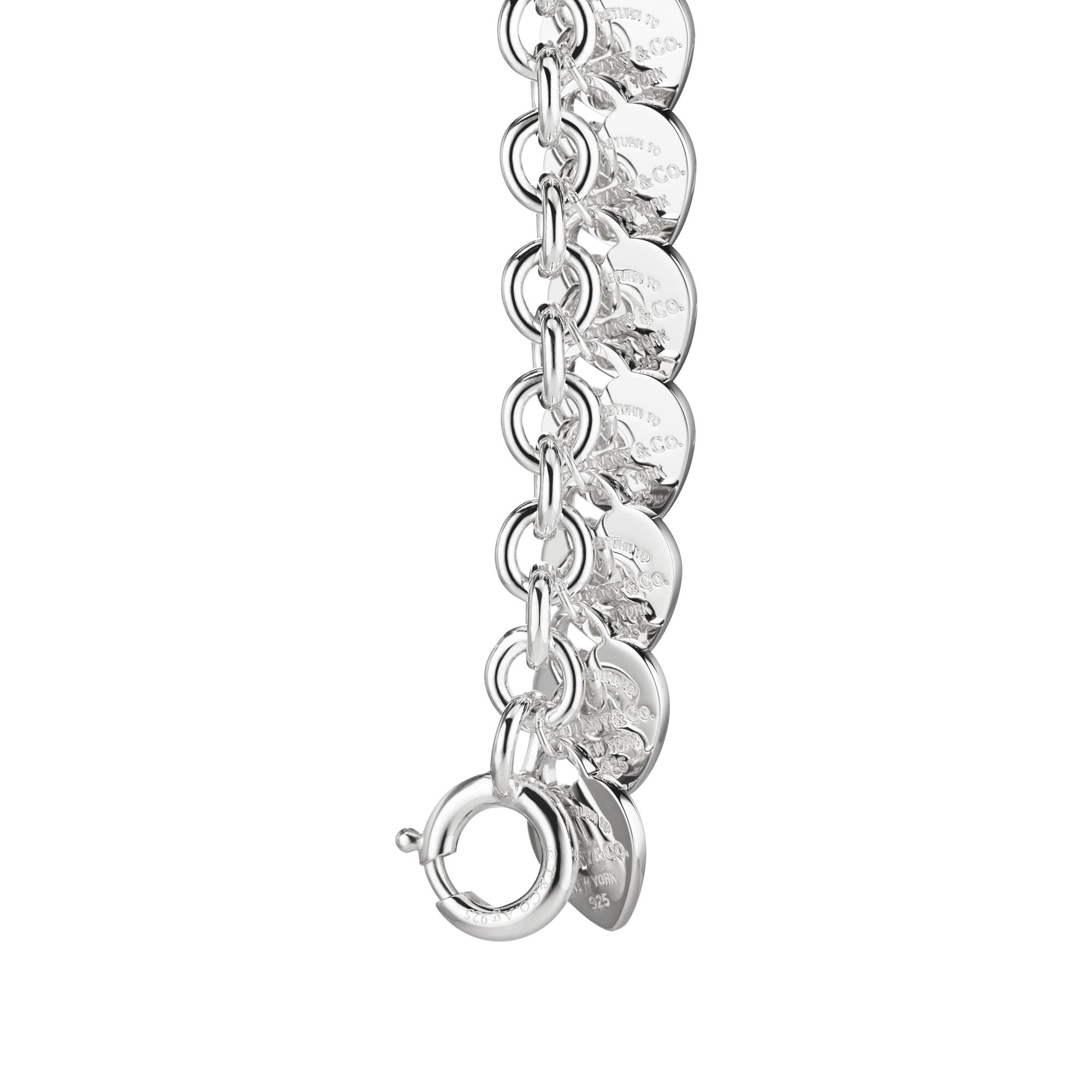 Multi-Heart Tag Bracelet – 925 Sterling Silver
