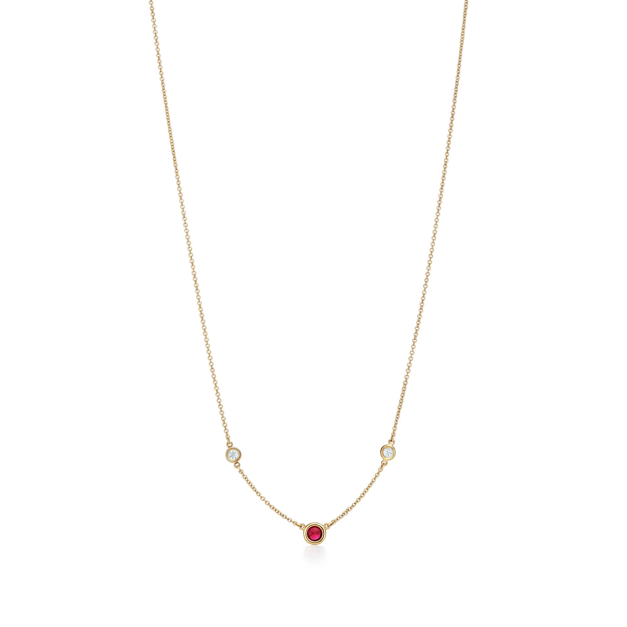 Color by the Yard Ruby & Diamond Necklace – 925 Sterling Silver