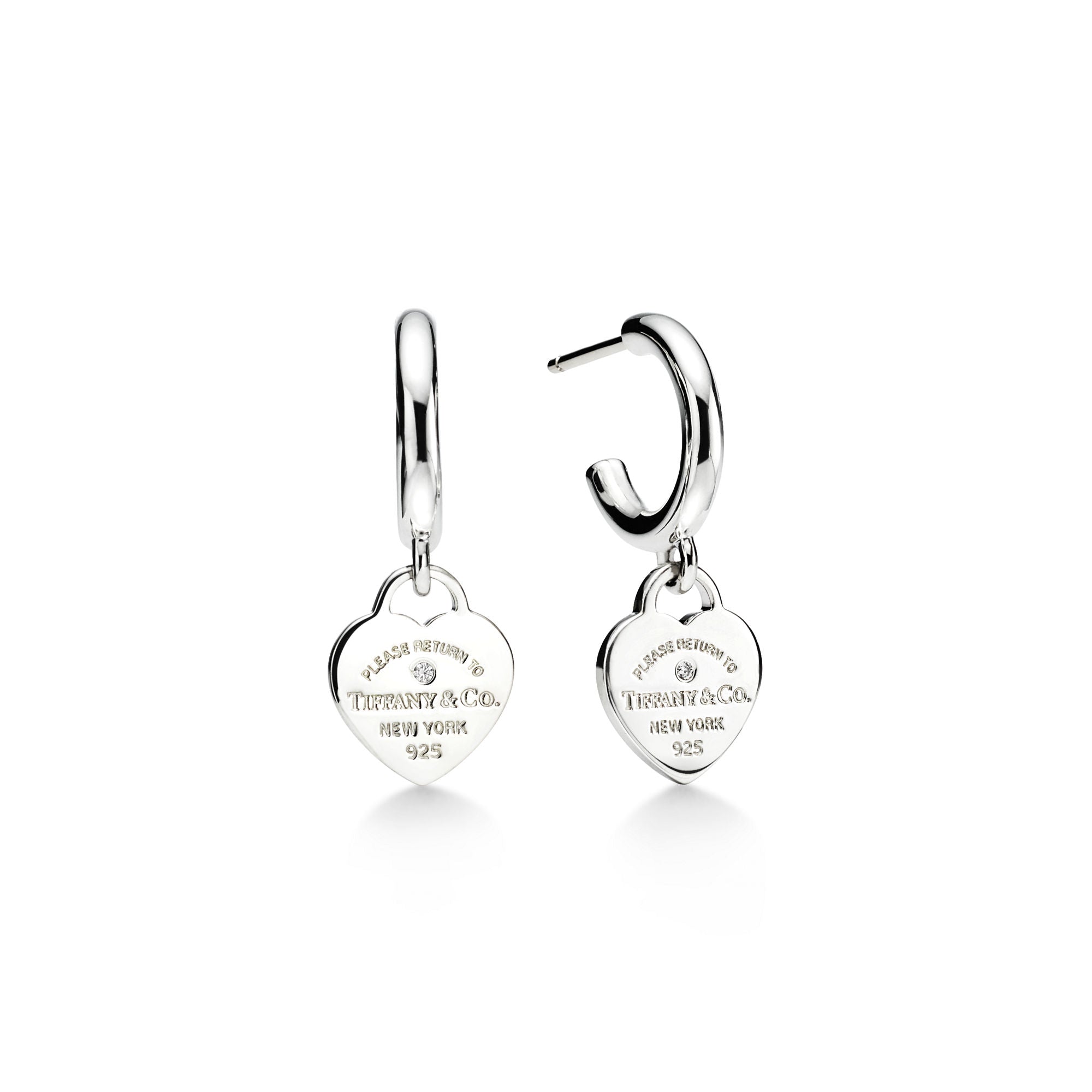 Return Heart Hoop Silver Earrings – 925 Sterling Silver