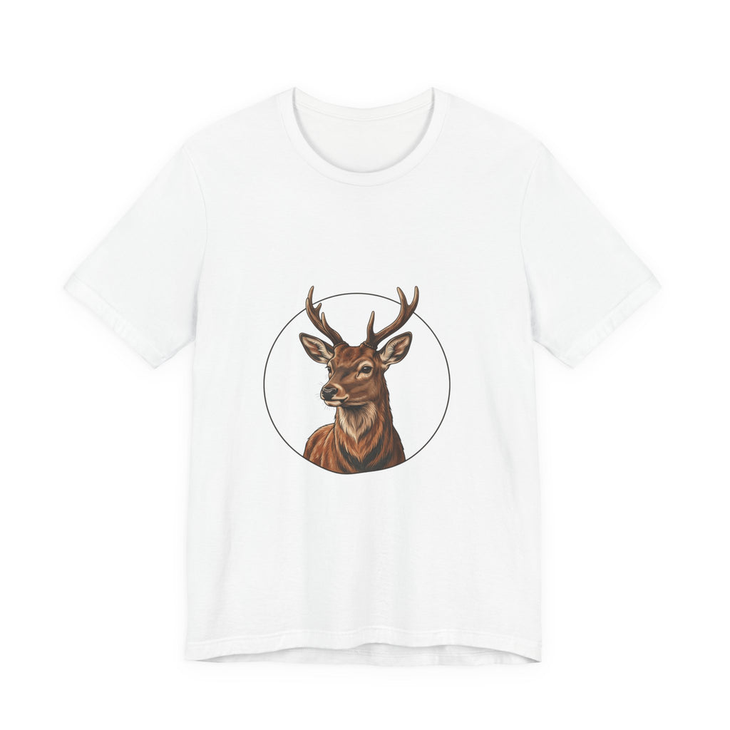 Deer Portrait T-Shirt — Rustic Antler Wildlife Tee