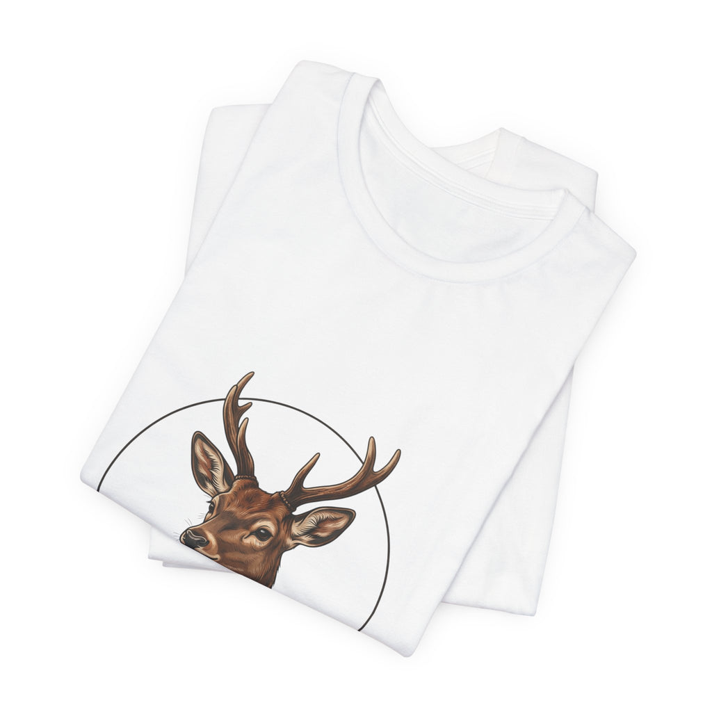 Deer Portrait T-Shirt — Rustic Antler Wildlife Tee