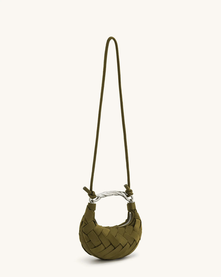 Orla Weave Handbag - Dark Olive