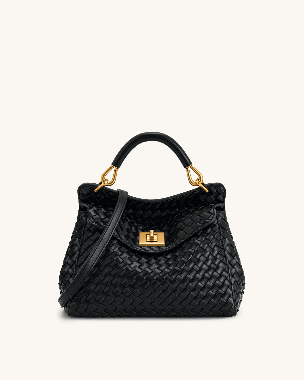 Lucia Classic Top Handbag - Dark Brown