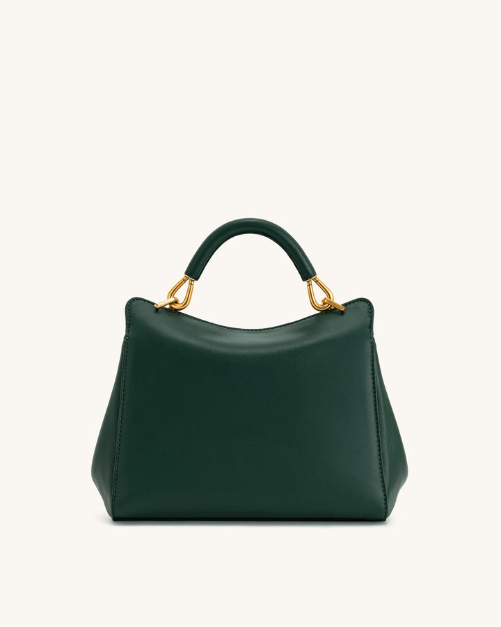 Lucia Classic Top Handbag - Dark Green