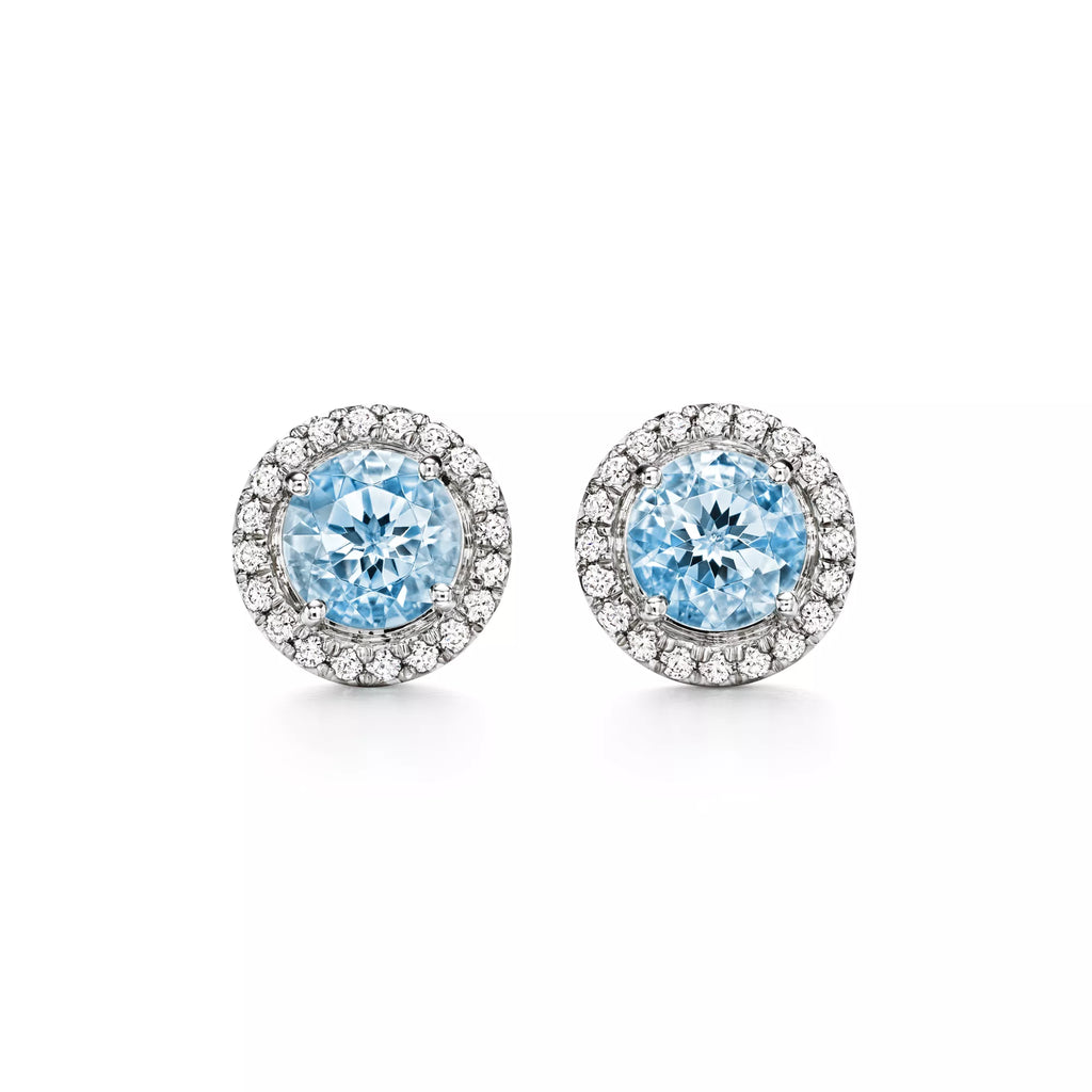 Tiffany Soleste® Earrings in Platinum with Aquamarines
