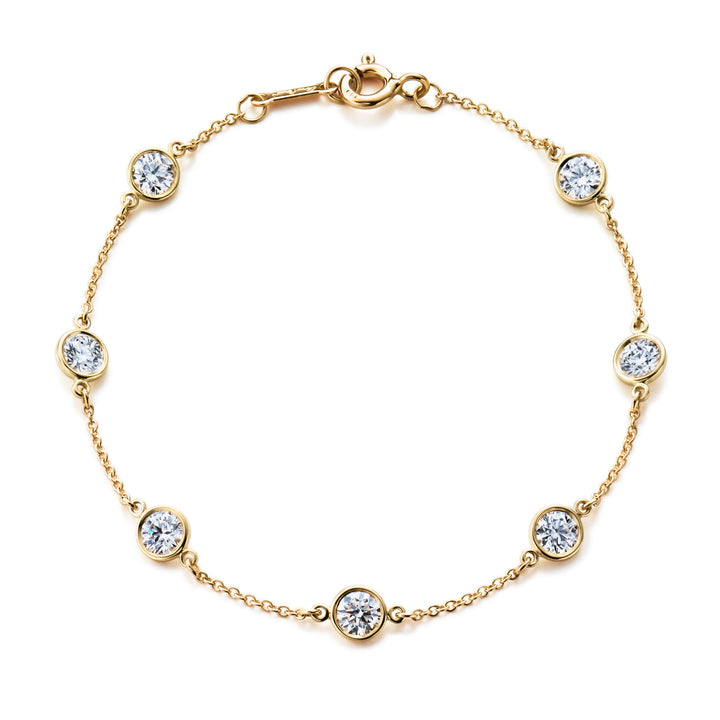 Round Diamonds Gümüş Bileklik - 925 Ayar