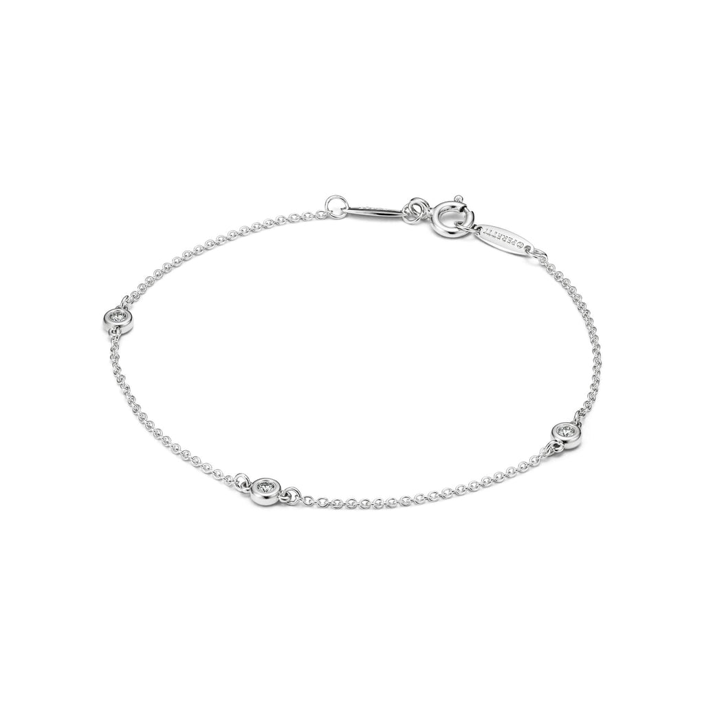 Round Stone Bracelet – 925 Sterling Silver