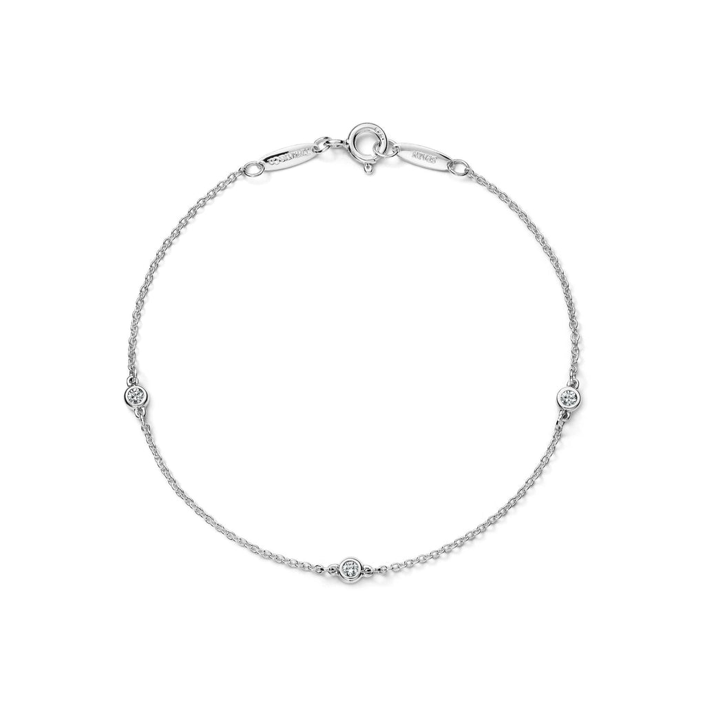 Round Stone Bracelet – 925 Sterling Silver
