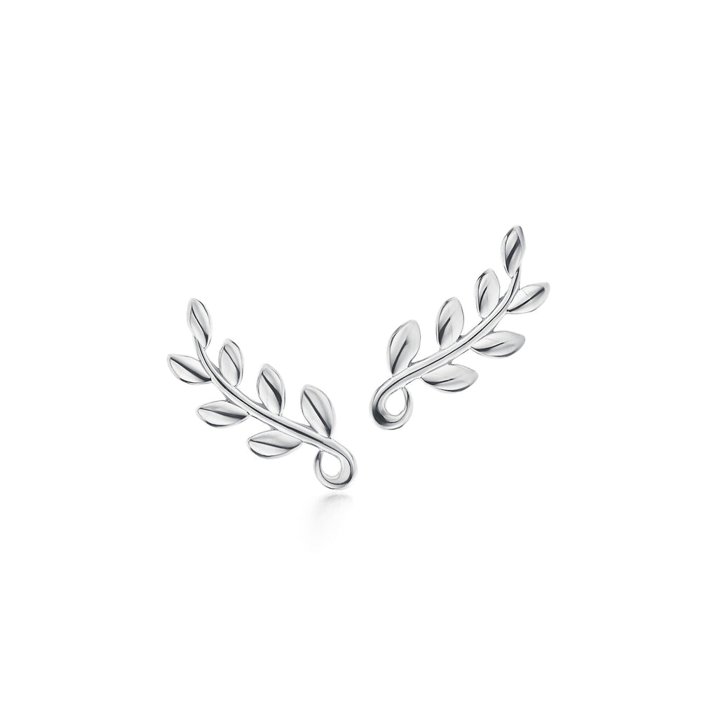 Olive Branch Silver Earrings – 925 Sterling Silver