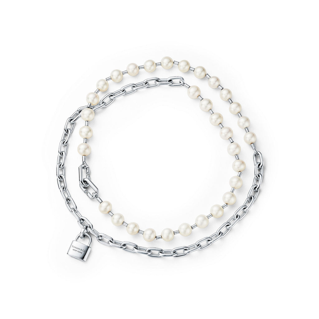 Tiffany HardWear Pearl Lock Necklace – 925 Sterling Silver