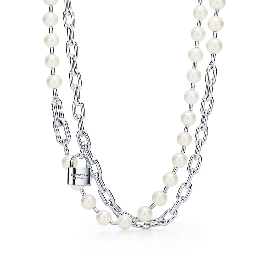 Tiffany HardWear Pearl Lock Necklace – 925 Sterling Silver