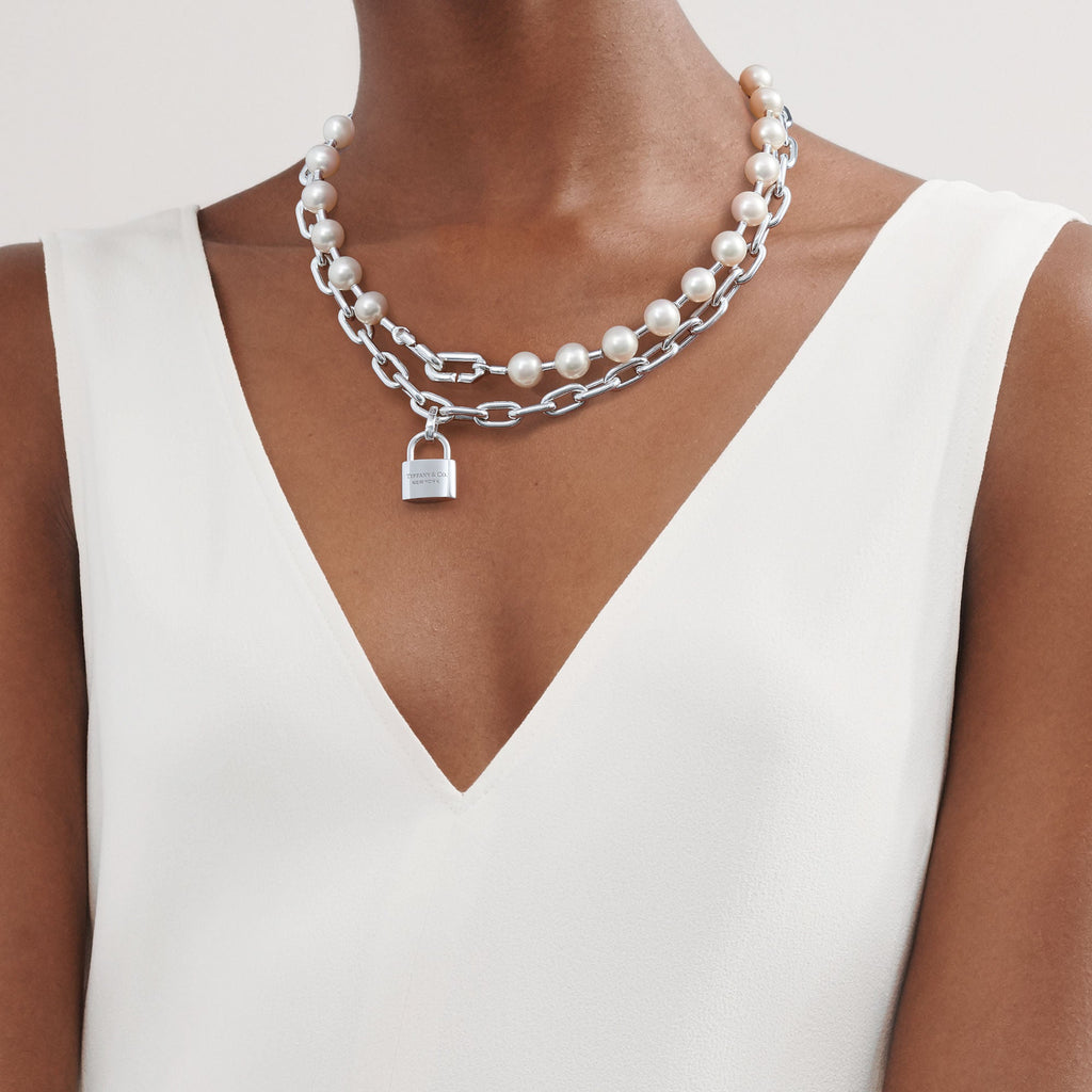 Tiffany HardWear Pearl Lock Necklace – 925 Sterling Silver