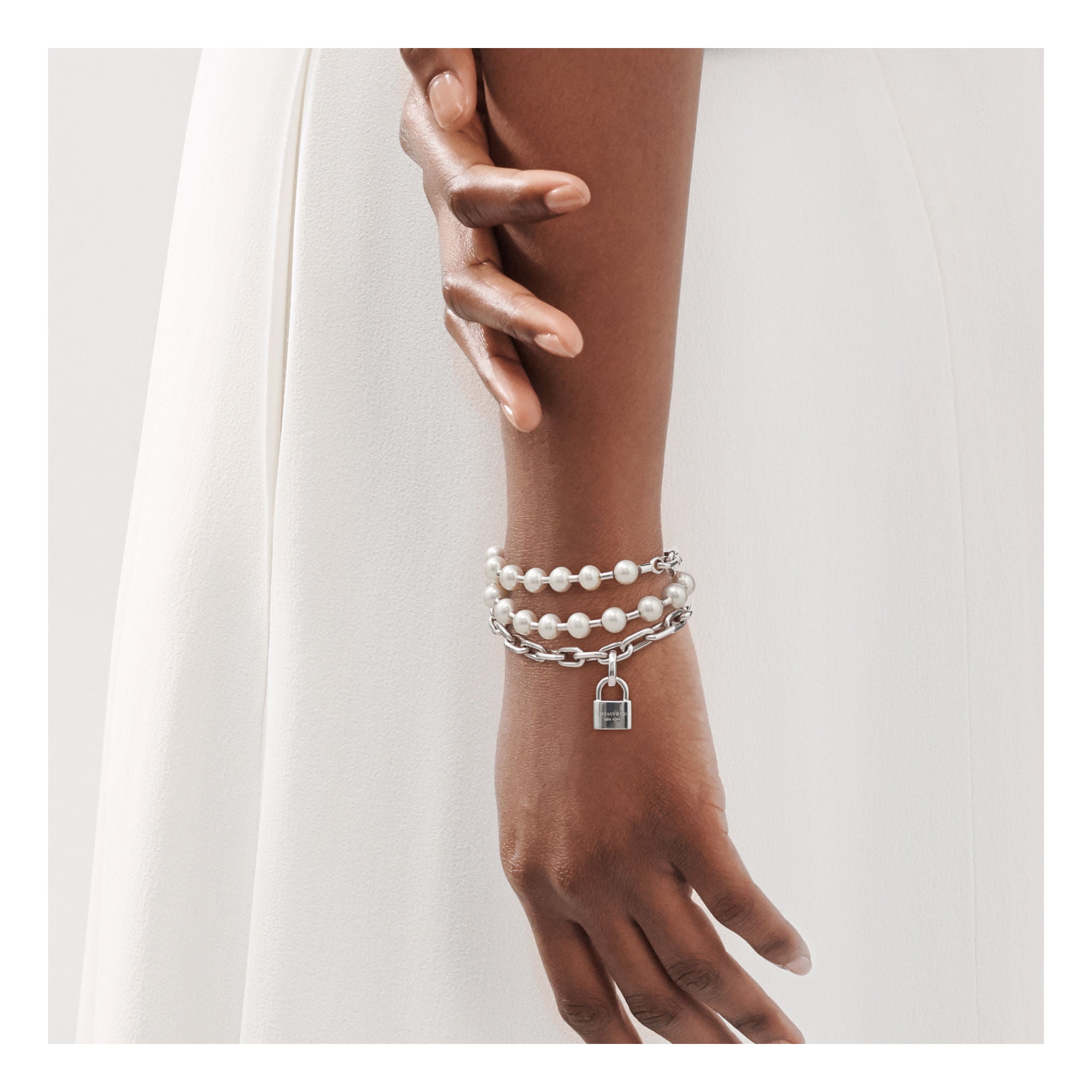 Pearl Lock Bracelet – 925 Sterling Silver