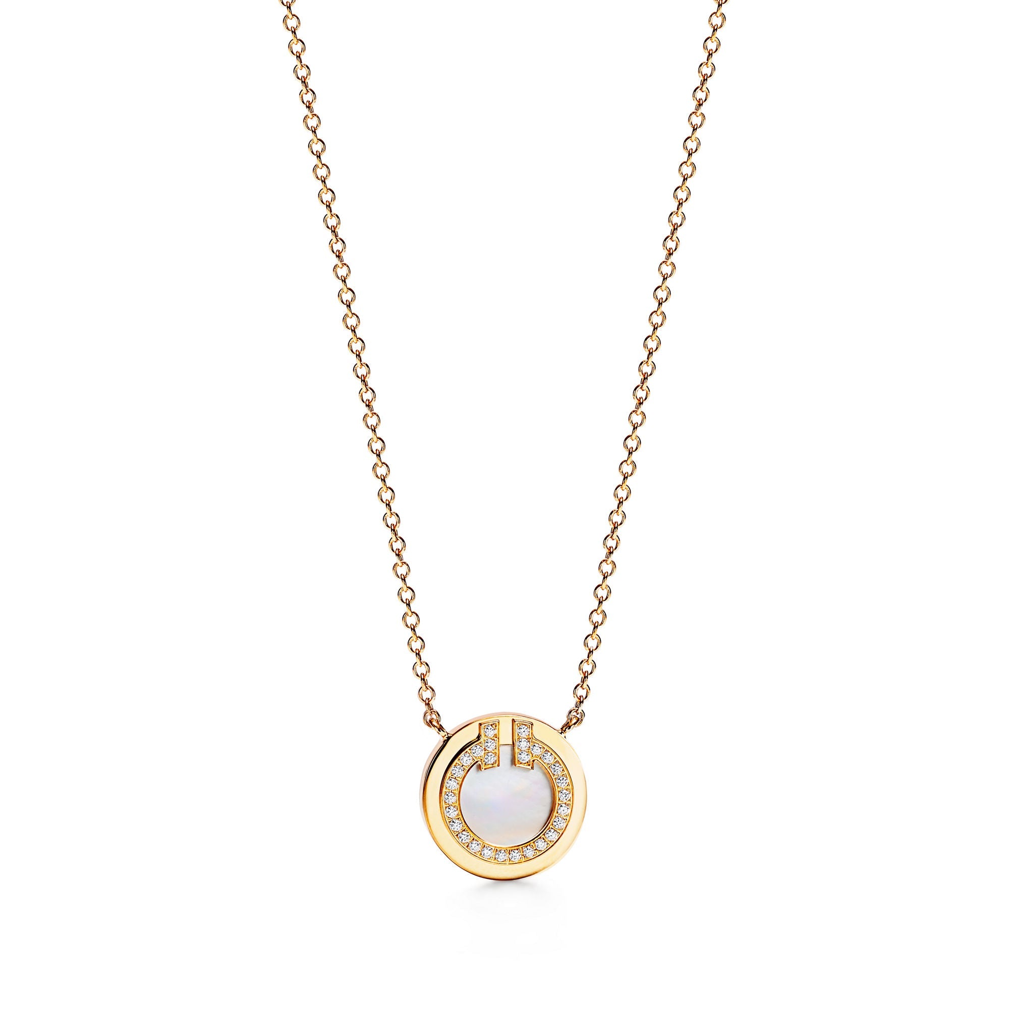 T Circle Necklace – 925 Sterling Silver