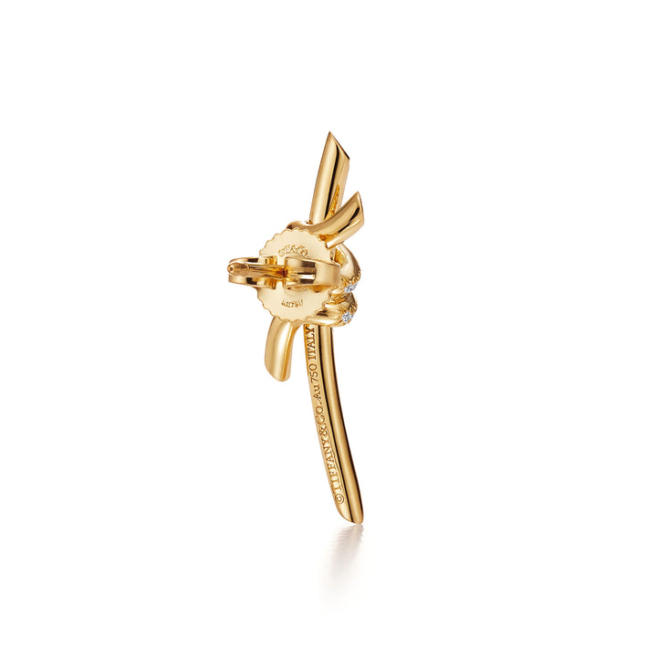 Knot Taşlı Gümüş Küpe - 925 Ayar