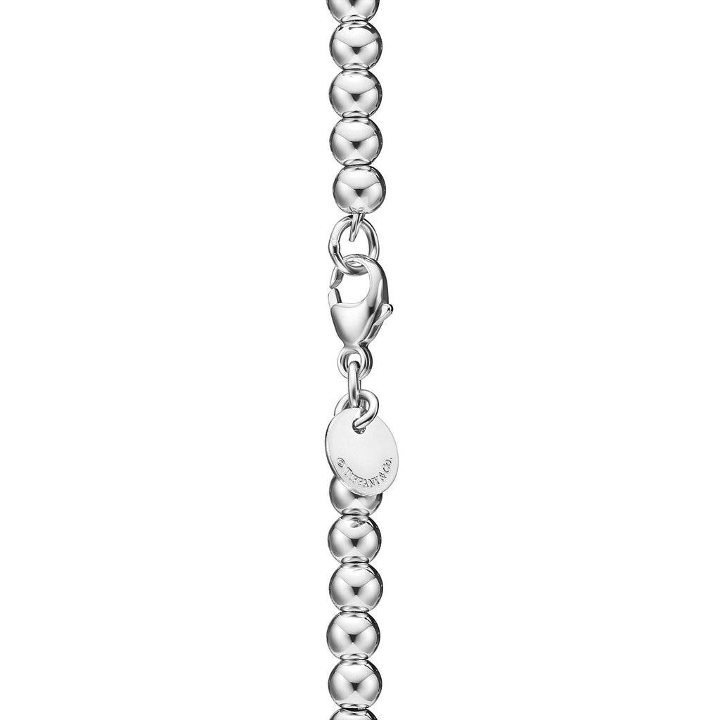 Heart Tag Bead Bracelet – 925 Sterling Silver
