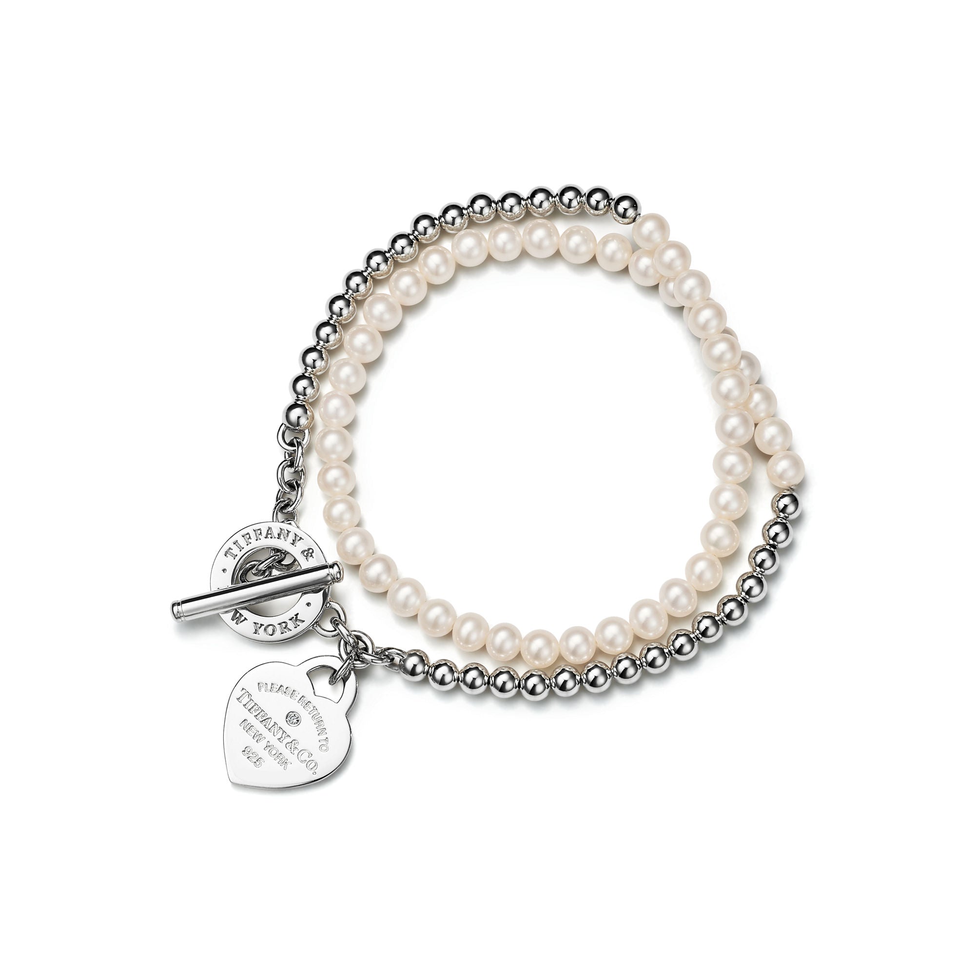 Wrap Bracelet – 925 Sterling Silver & Pearl Detail