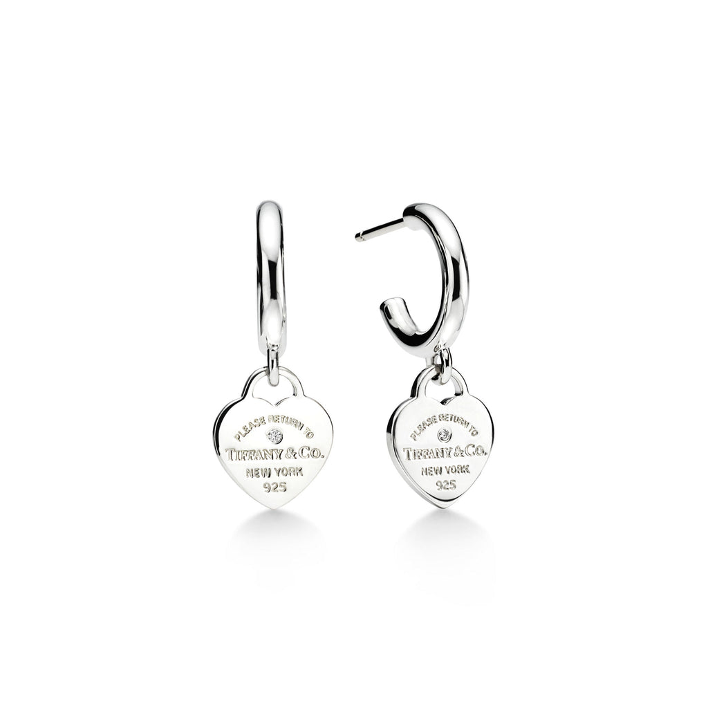 Return Heart Hoop Silver Earrings – 925 Sterling Silver