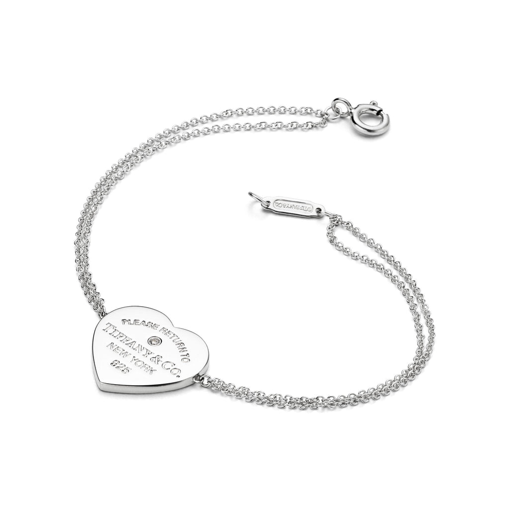 Heart Double Chain Bracelet – 925 Sterling Silver