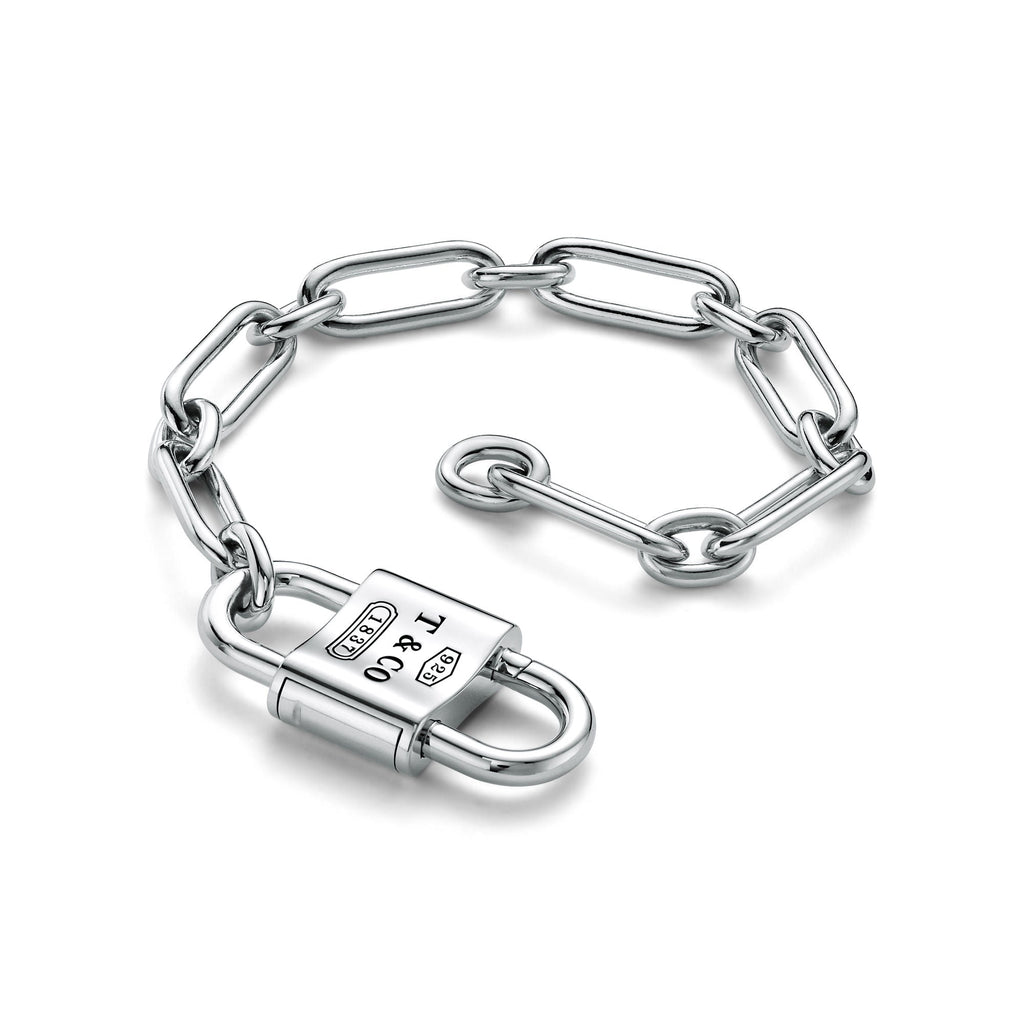 Large Double Lock Bracelet – 925 Sterling Silver
