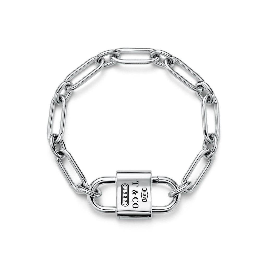 Large Double Lock Bracelet – 925 Sterling Silver