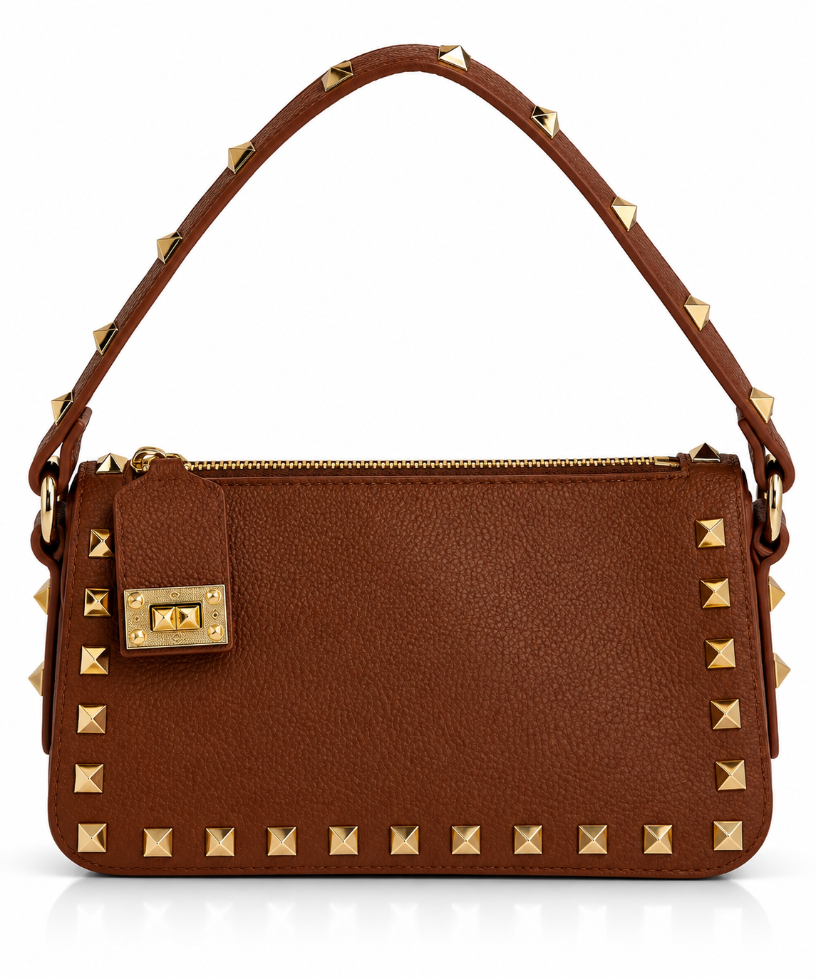 Caramel Stud Shoulder Çanta