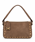 Rivet Suede Shoulder Bag