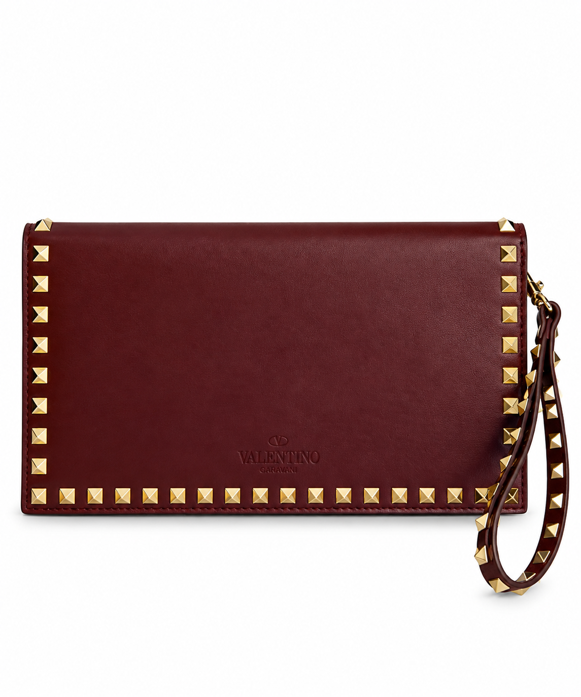 Bordeaux Prestige Bordo Gold Troklu Clutch Çanta