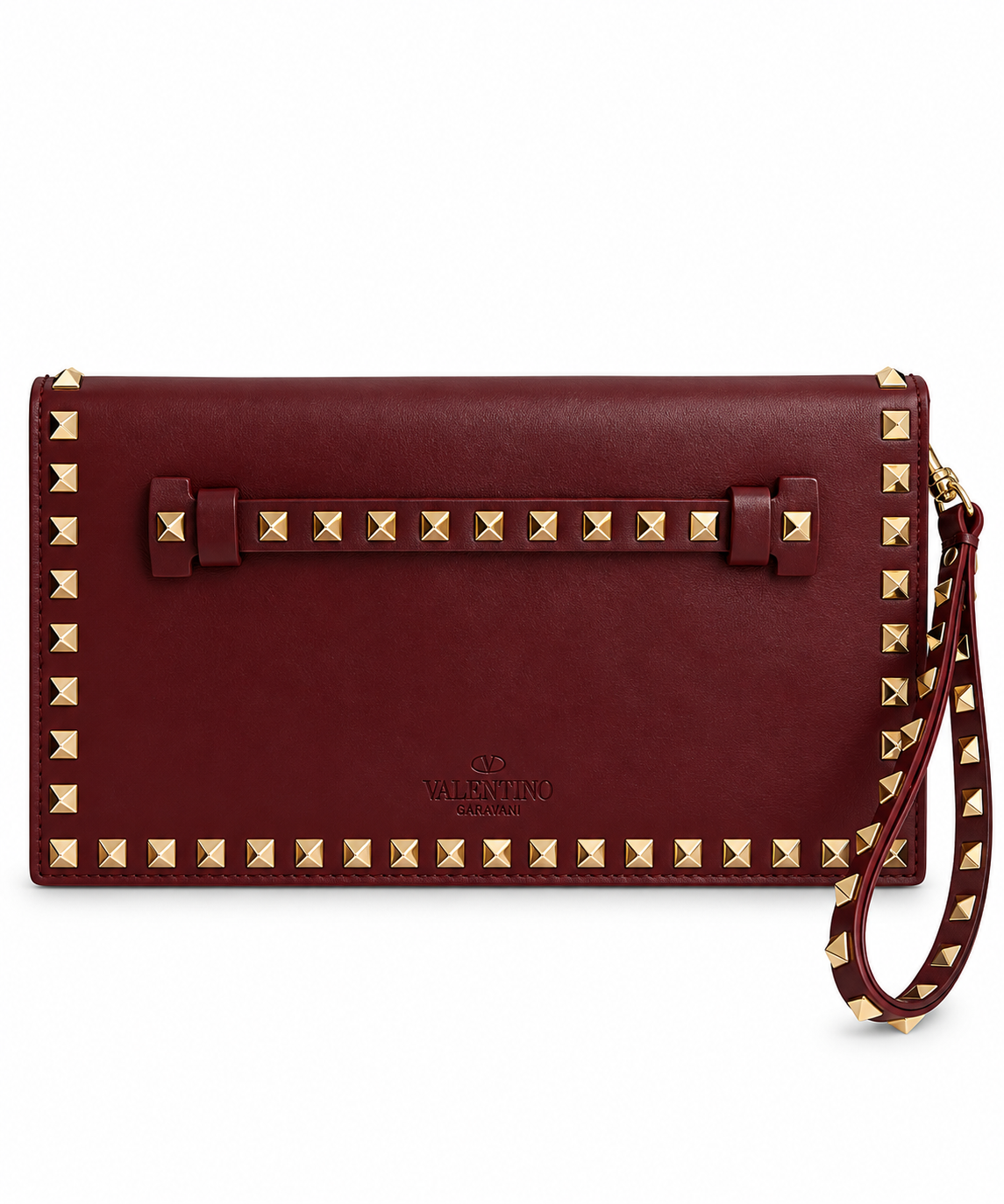 Bordeaux Prestige Bordo Gold Troklu Clutch Çanta