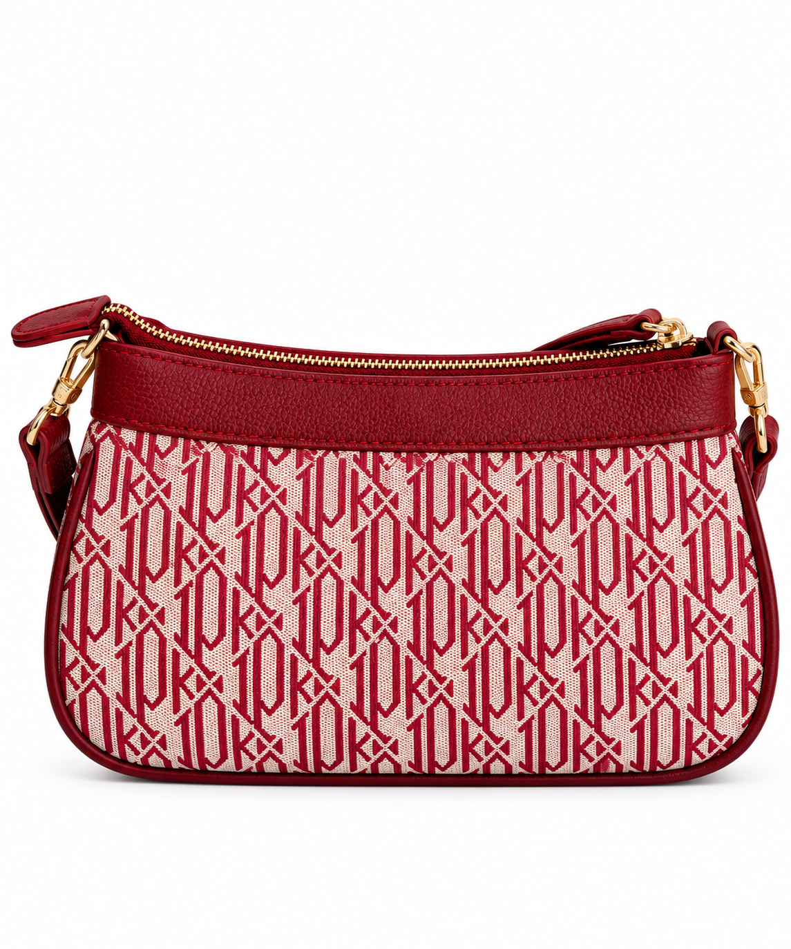 Ruby Monogram Omuz Çantası – Bordo