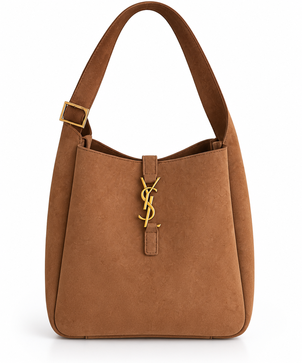 Suede Bucket Shoulder Bag Taba