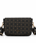 Monogram Flap Crossbody Çanta – Siyah / Gold