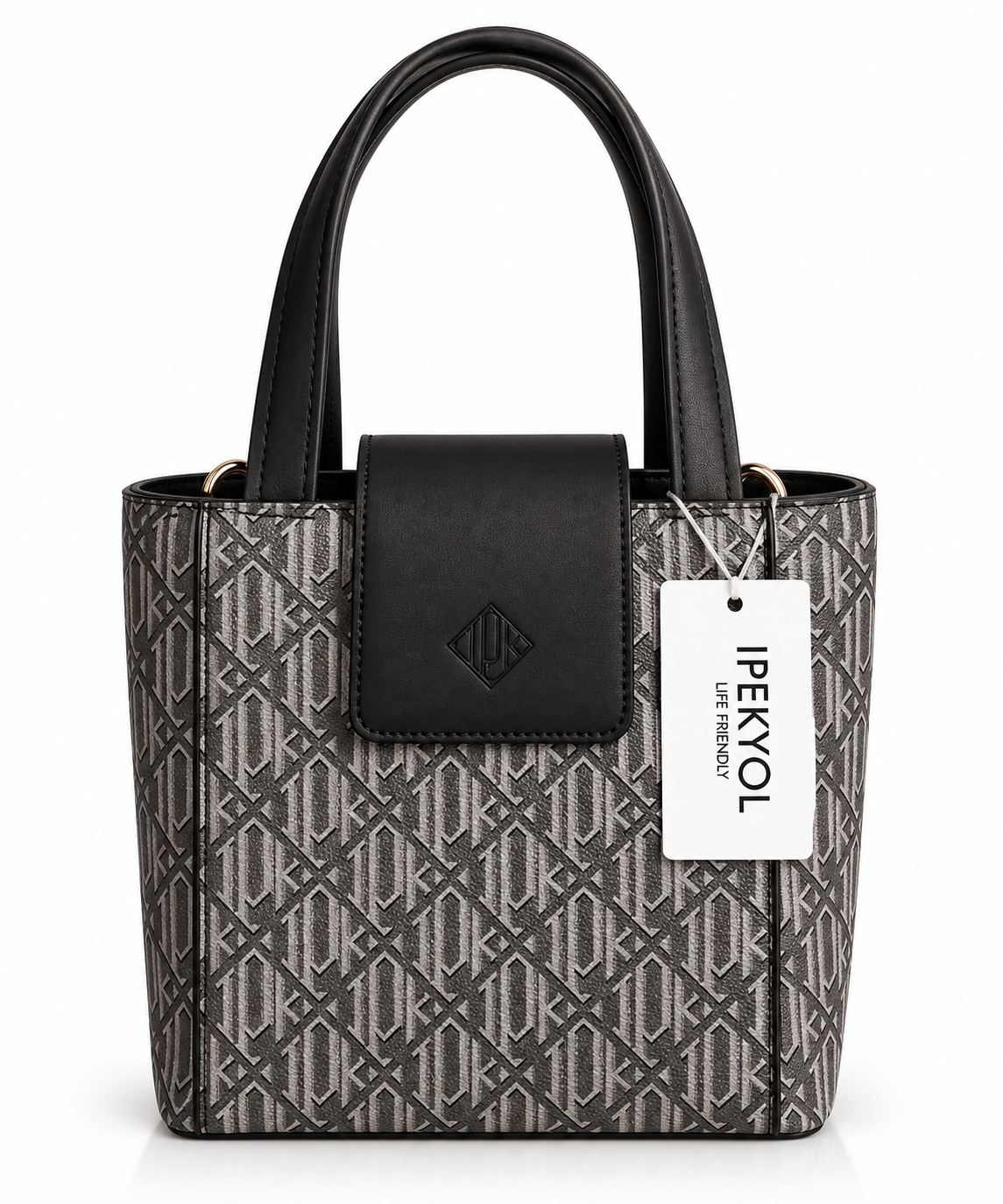Monogram Siyah Mini Tote Çanta