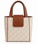 Monogram Krem & Taba Tote Çanta
