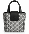 Monogram Mini Tote Çanta – Siyah & Ekru