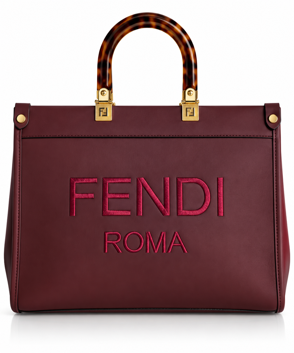 Roma Burgundy Tote Çanta
