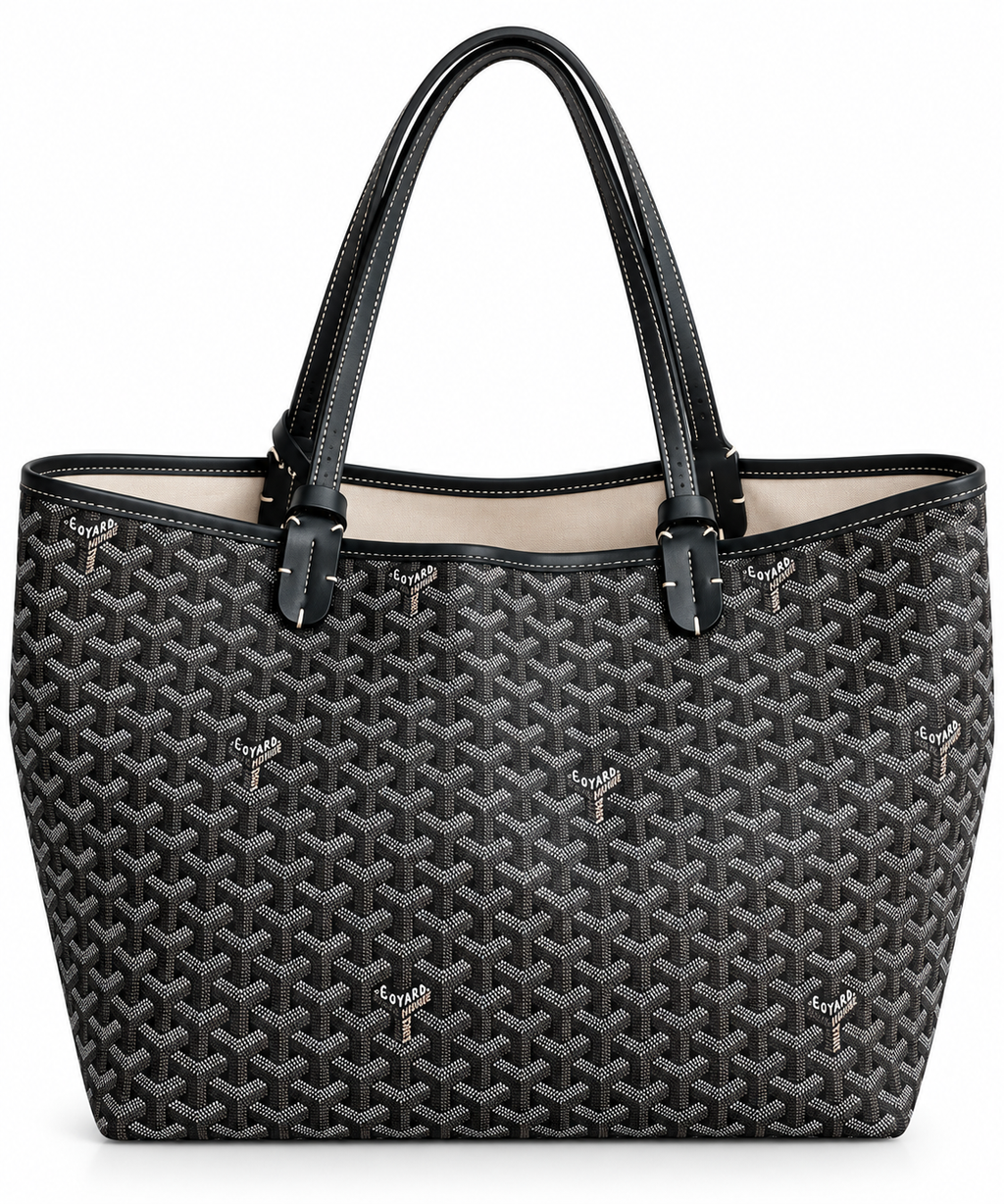 Saint Louis Black – Siyah Desenli Büyük Tote Çanta