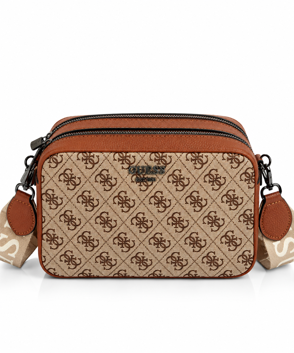Monogram Bej & Taba Çapraz Askılı Çanta