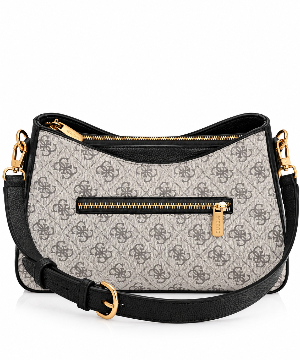 Monogram Siyah Detaylı Omuz Çantası