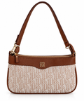 Monogram Kahve Baguette Omuz Çantası