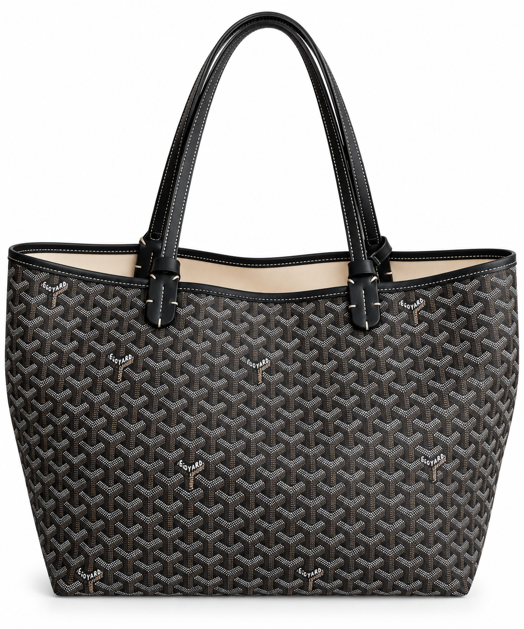 Saint Louis Black – Siyah Desenli Büyük Tote Çanta