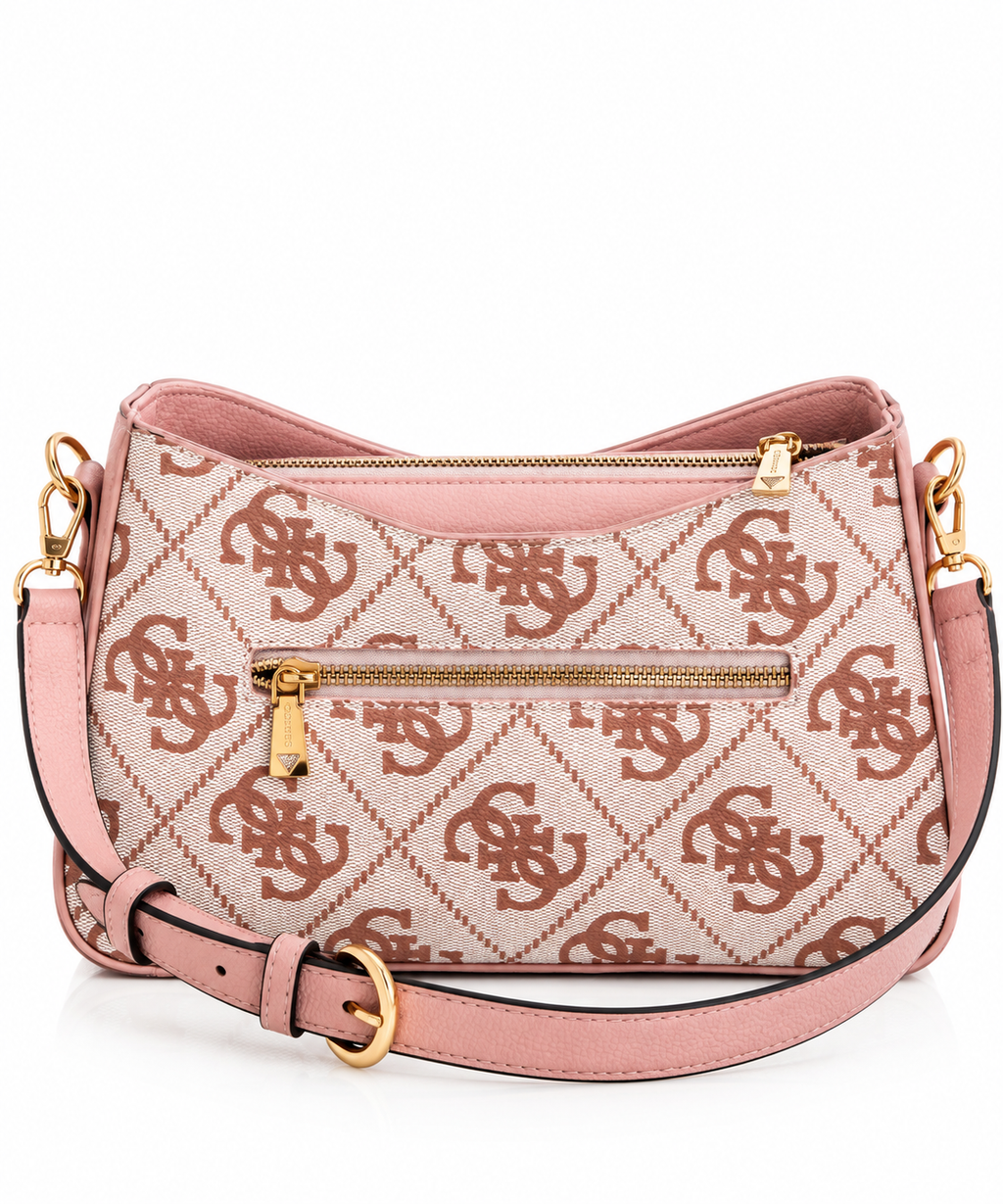 Monogram Pudra Pembe Omuz Çantası