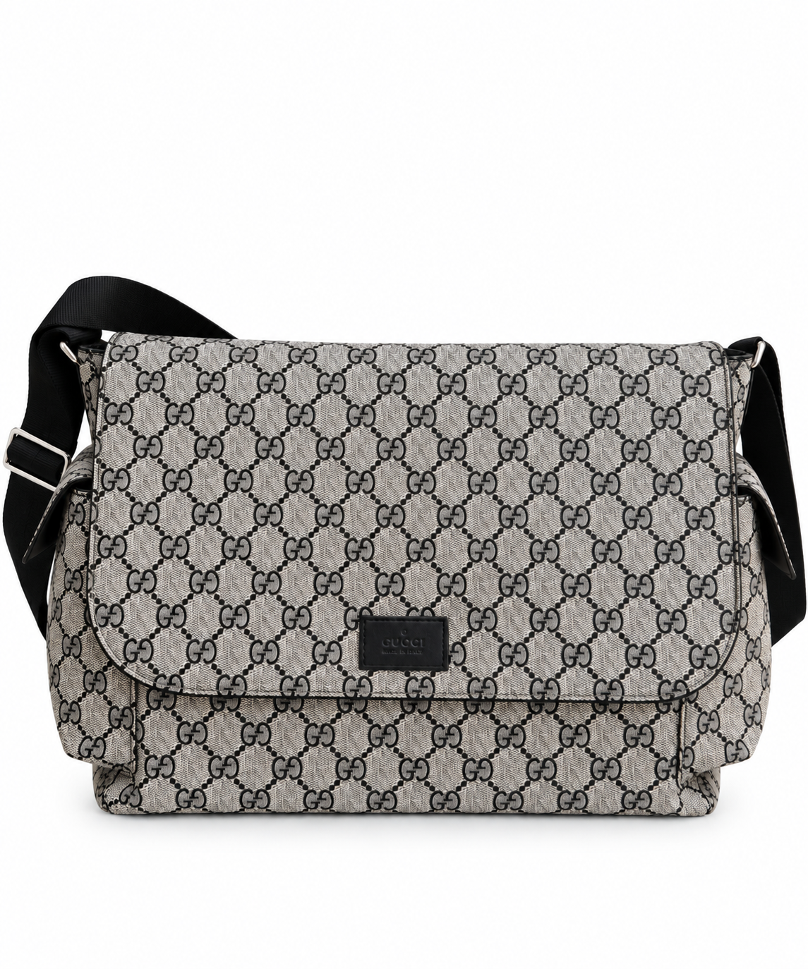 Milano Monogram Desenli Gri Unisex Çapraz Çanta Anne Çantası