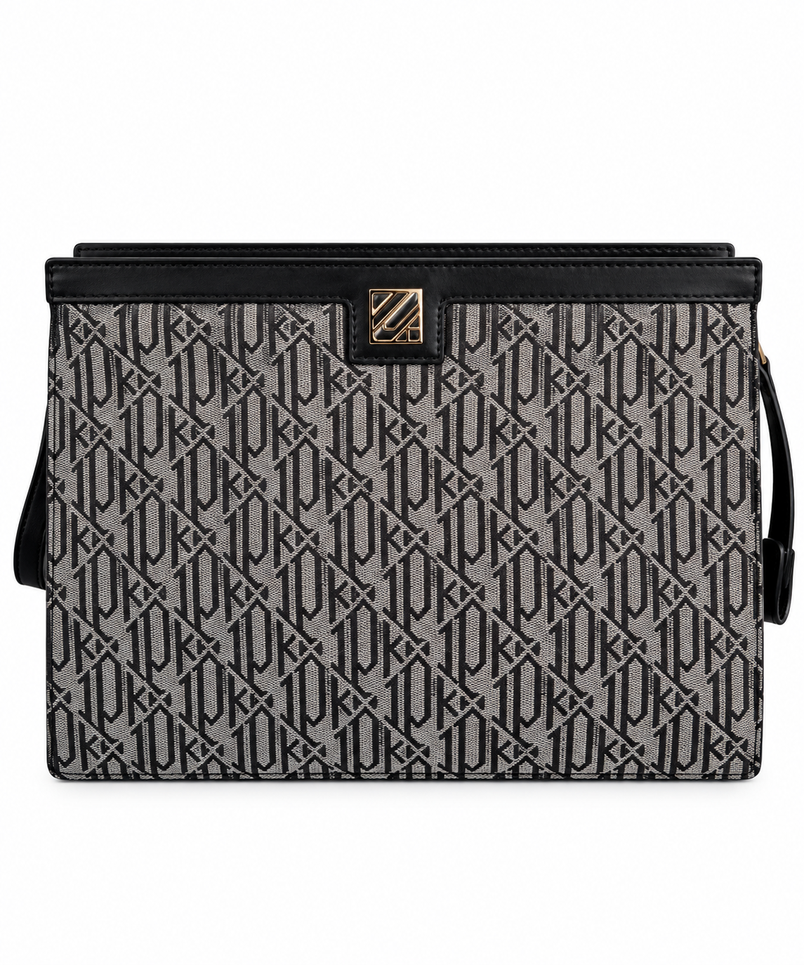 Noir Élégance Siyah Monogram Clutch Çanta
