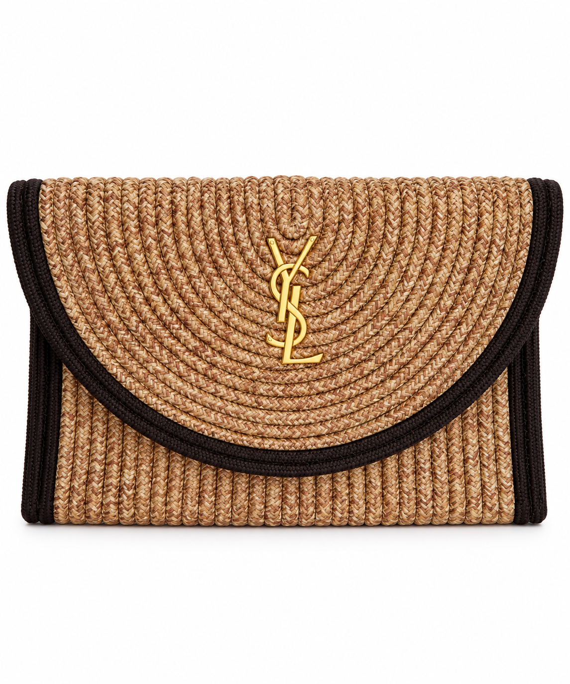 Riviera Gold Hasır Örgü Clutch Çanta