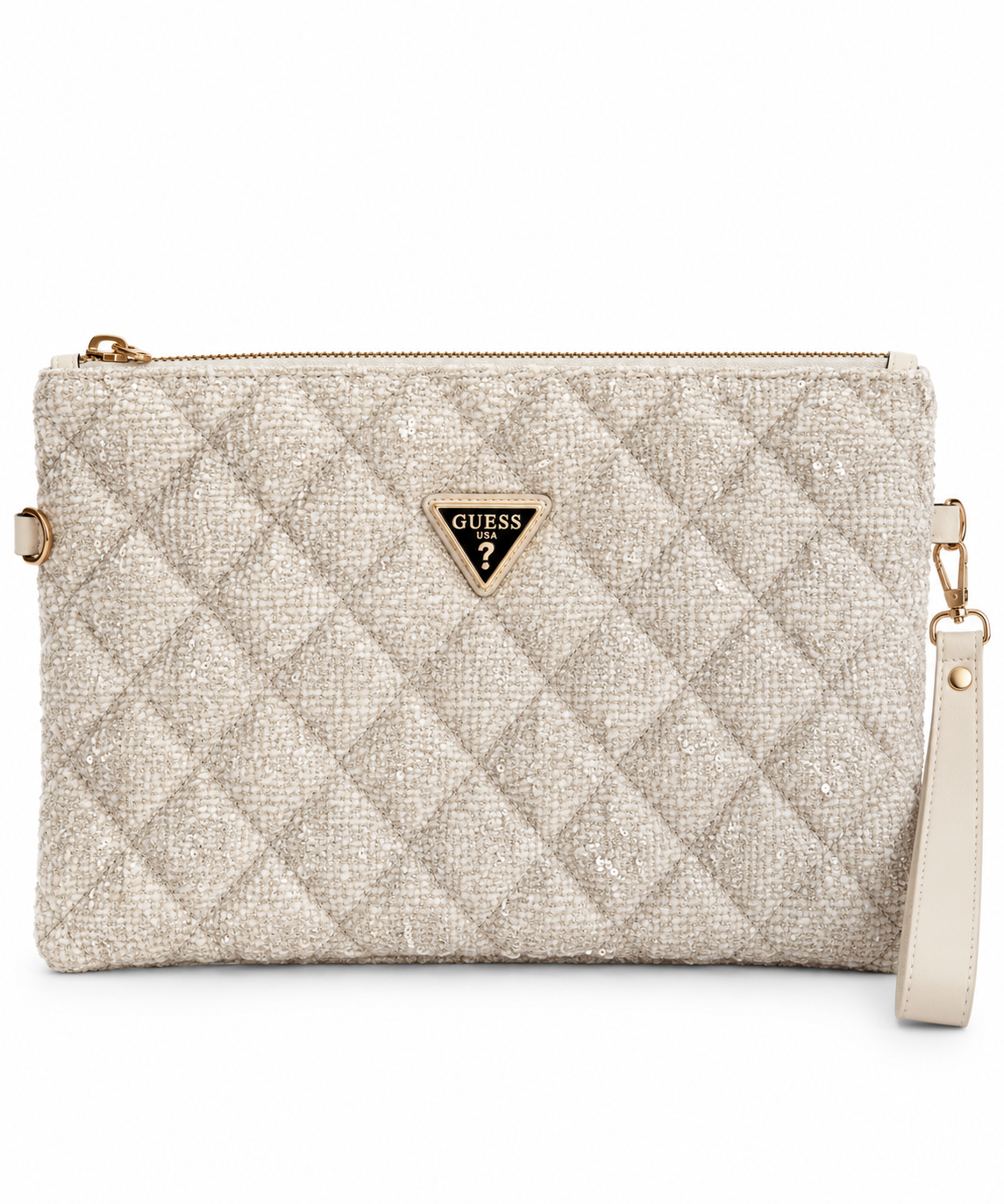 Élise Kapitone Clutch Çanta – Ekru