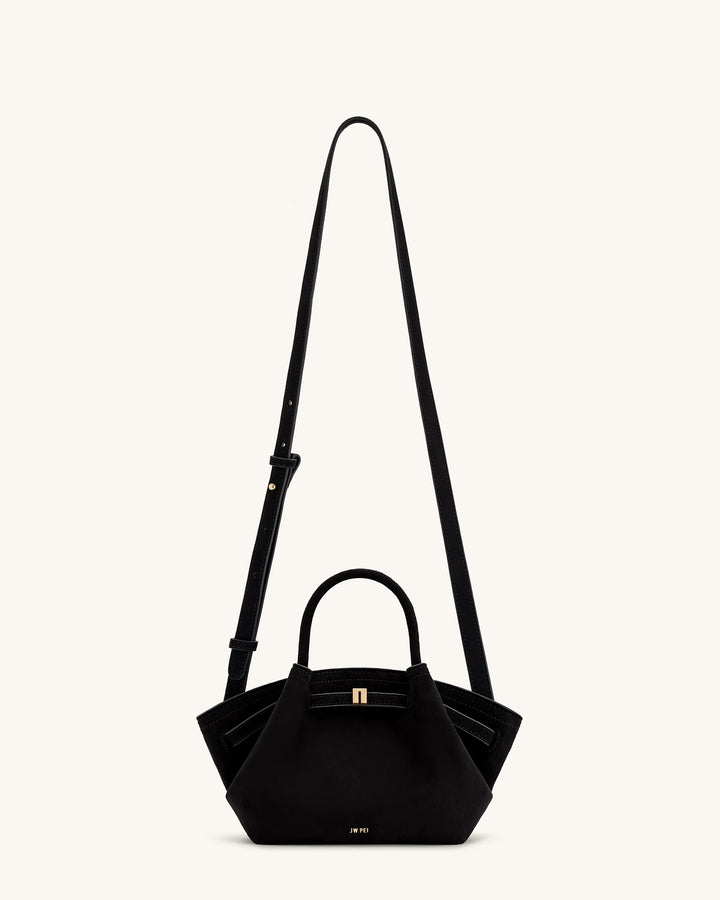 Hana Mini  Suede Tote Bag - Black